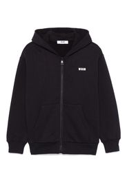 MSGM Kids Hoodie mit Logo-Print - Schwarz