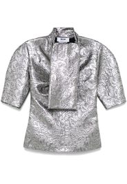 MSGM Bluse im Metallic-Look - Grau