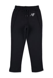 MSGM Kids cotton jogging bottoms - Schwarz