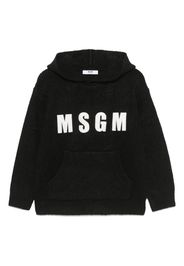 MSGM Kids Hoodie mit Logo-Stickerei - Schwarz