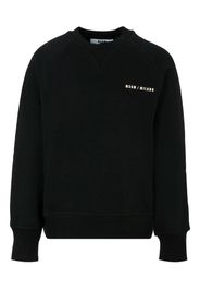 MSGM Kids logo-print cotton sweatshirt - Schwarz
