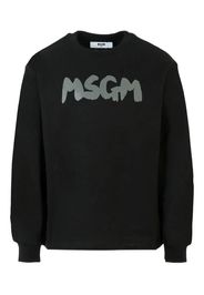 MSGM Kids logo-print long-sleeve T-shirt - Schwarz