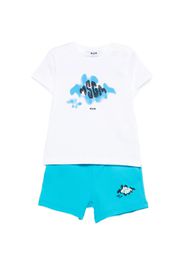 MSGM Kids printed short set - Blau