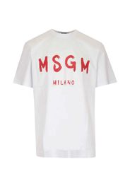 MSGM Milano T-Shirt mit Grafik - Weiß