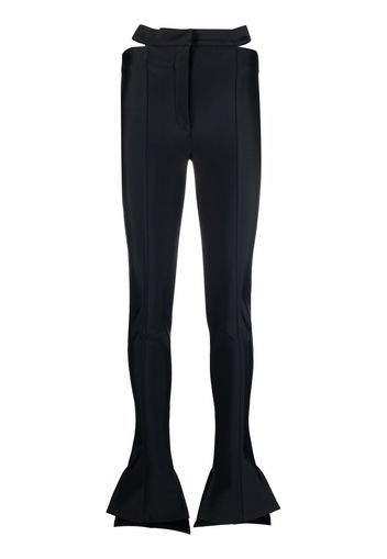 Mugler cut-out detail trousers - Schwarz