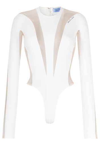 Mugler illusion shaping bodysuit - Weiß