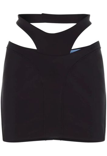 Mugler Minirock mit Cut-Outs - Schwarz