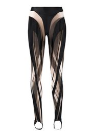 Mugler semi-sheer leggings - Schwarz