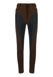 Mugler Skinny-Hose mit hohem Bund - Braun