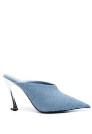 Mugler 95mm denim mules - Blau