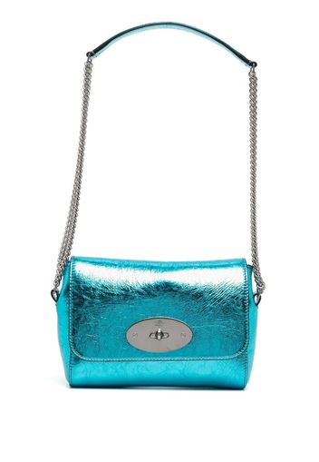 Mulberry metallische Lily Schultertasche - Blau