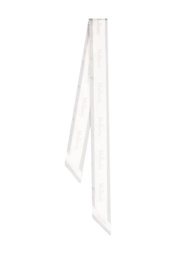 Mulberry logo-border skinny scarf - Grau