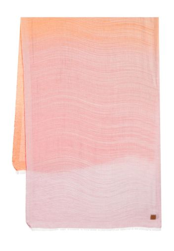 Mulberry gradient-effect patterned-jacquard scarf - Orange