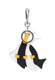 Mulberry angel-fish panelled leather keyring - Schwarz