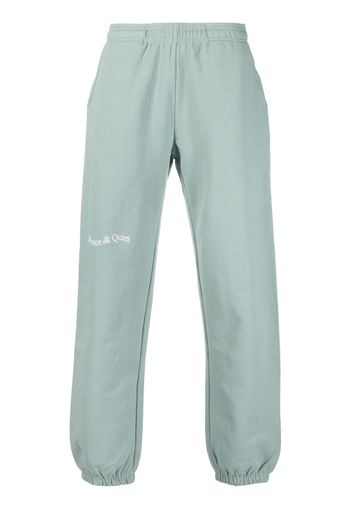 Museum Of Peace & Quiet logo-embroidered cotton track pants - Grün