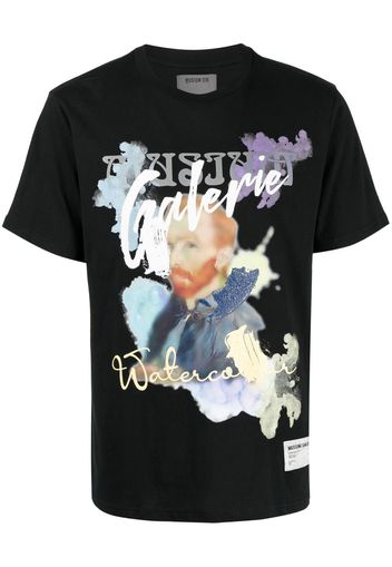 Musium Div. T-Shirt mit Van-Gogh-Print - Schwarz