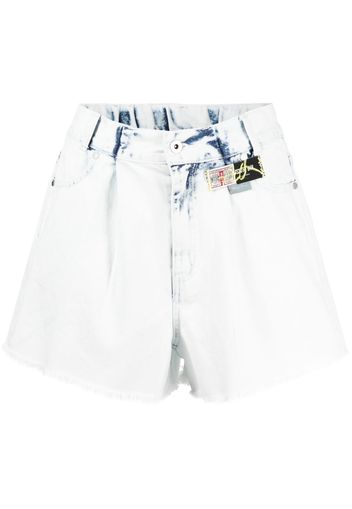 Musium Div. frayed-edge denim shorts - Weiß