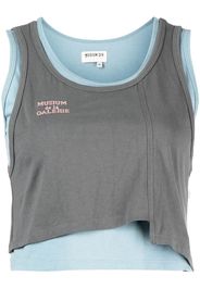 Musium Div. layered design cotton tank top - Grau