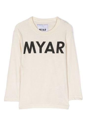 MYAR KIDS Sweatshirt mit Logo-Print - Nude