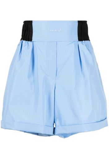 Nackiyé logo-print cotton shorts - Blau