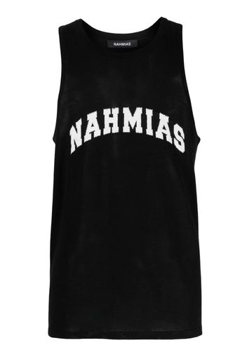 Nahmias intarsia-logo tank top - Schwarz