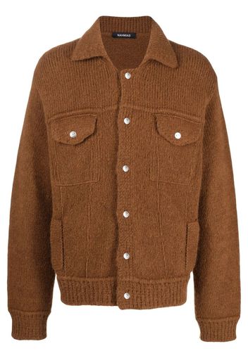 Nahmias panelled button-up cardigan - Braun