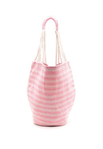 Nannacay Gestreifte Gaia Schultertasche - Rosa