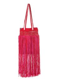 Nannacay Gestrickte Felipa Handtasche mit Fransen - Rosa