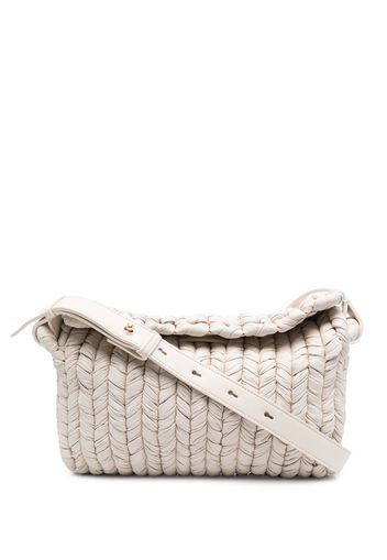 Nanushka The Busket woven shoulder bag - Nude