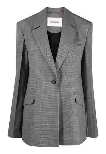 Nanushka puppytooth oversized blazer - Schwarz