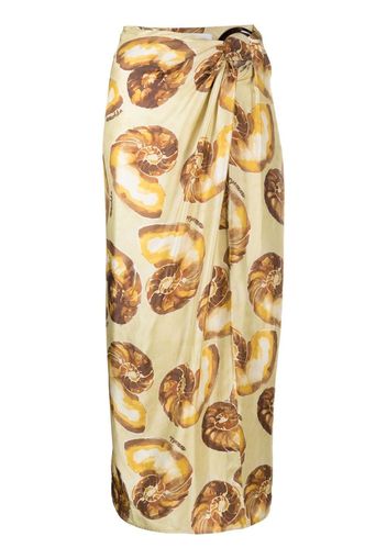 Nanushka Sarong mit Print - Nude