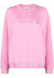 Nanushka logo-embroidered oversize sweatshirt - Rosa