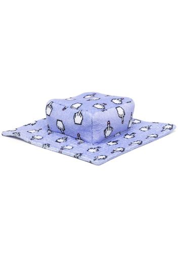 Natasha Zinko Pixel Print Box bucket hat - Violett