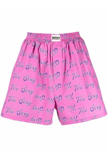 Natasha Zinko 'Sexy' cotton boxer shorts - Rosa