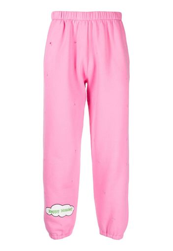 Natasha Zinko Jogginghose mit "Happy Monday"-Print - Rosa