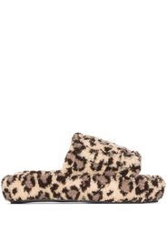 Natasha Zinko leopard print slippers - Nude