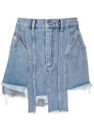 Natasha Zinko asymmetric denim mini skirt - Blau