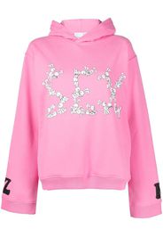 Natasha Zinko slogan-print oversized hoodie - Rosa