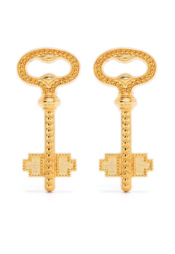 Natia X Lako Key brass earrings - Gold