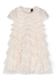 NEEDLE & THREAD KIDS Festliches Rüschenkleid mit Stufen - Nude