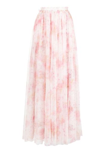 Needle & Thread layered floral-print maxi skirt - Rosa