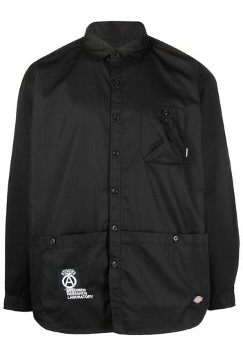 Neighborhood logo button-down shirt - Schwarz