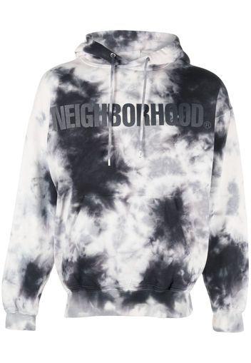 Neighborhood tie-dye patter cotton hoodie - Schwarz