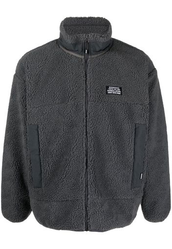 Neighborhood Fleecejacke mit Logo-Patch - Grau