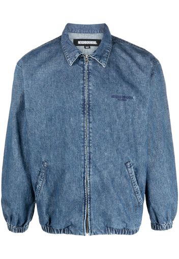 Neighborhood Jeansjacke mit Reißverschluss - Blau