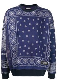 Neighborhood patchwork bandana-print sweatshirt - Blau