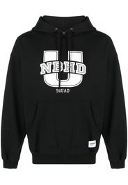 Neighborhood logo-print cotton hoodie - Schwarz