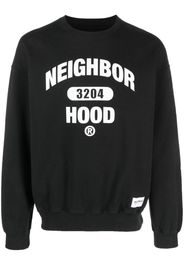 Neighborhood logo-print college sweatshirt - Schwarz