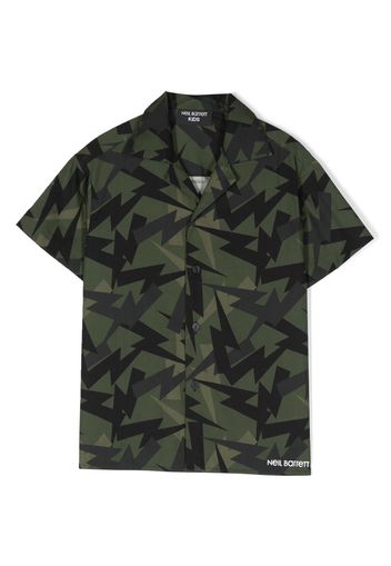 Neil Barrett Kids graphic-print short-sleeve shirt - Grün