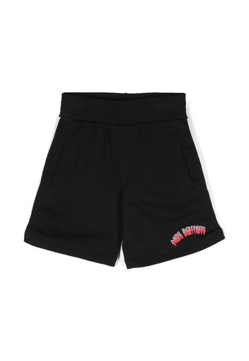 Neil Barrett Kids logo-print shorts - Schwarz